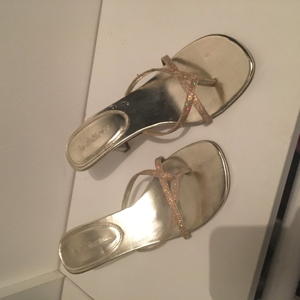 gold sandals